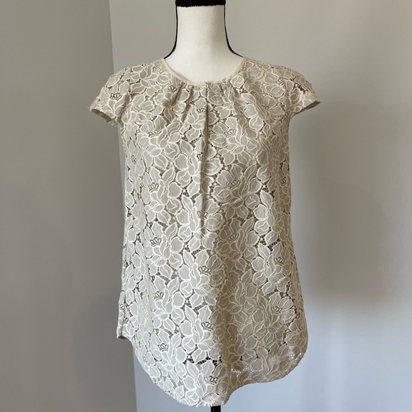 J.Crew 2 Tall sleeveless top  adorable lace like design - Picture 10 of 17